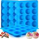 Sidosir 3Pcs Oreo Cookie Chocolate Silicone Mold, 12-Cavity Round Cylinder Oreo Chocolate Cover Molds for Candy, Silicone Baking Molds for Mini Cakes, Jelly