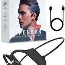 Inductivv Bone Conduction Headphones Sound Revv Open Earphones Wireless Bluetooth Running Headphones with Mic, IP56 Waterproof, Lightweight and Comfortable Fit Sport Bone Conduction Earbuds & Exercise