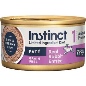 Instinct Limited Ingredient Diet Wet Cat Food, Rabbit, 3 oz (24 Count) (EXP 04/29/29)