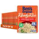 BEN'S ORIGINAL Ready Rice Original Long Grain White Rice, Easy Dinner Side, 8.8 oz Pouch (Pack of 12) (EXP 12/22/25)