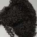 HUA Curly Half Wig Upgrade 3 IN 1 Half Wig With Drawstring Seamless Clip Ins Flip Over Kinky Curly Half Wig Protein Synthetic Hair Boast Human-Hair-Like Touch 180% Density 18 Inch Medium Brown Color