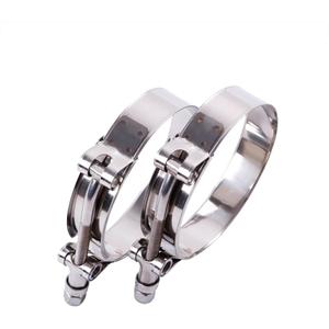 2Pcs Stainless Steel T-Bolt Hose Clamps,Clamp Range 2.52"-2.80"(64-71mm) Turbo Intake hose Clamps(Clamp Range 2.52"-2.80")