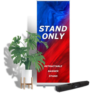 ZORUMOI Retractable Banner Stand 31"x80" Aluminum Roll Up Banner Stand Advertising Display
