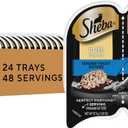 Sheba Perfect Portions Wet Cat Food Cuts in Gravy, Cat Food Wet Recipe, Tender Trout Entree, 2.6 oz. Twin-Pack Trays (24 Count, 48 Servings), BBD 03/27/2028