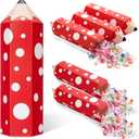 Feifeiya 24 Pcs Back to School Party Supplies Pencil Gift Boxes Red Pencil Shaped Candy Boxes First Day of School Decorations Treat Bags for Classroom Party Favor
