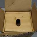 BSSN Face Towel Holder with 60 XL Disposable Wipes, Bamboo Facial Towelettes Container with Drawer and 2 Jars for Cotton Balls, XL Washcloths Organizer for Bathroom Vanity and Makeup Remover