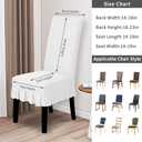 Easy-Going Dining Chair Covers Stretch Parsons Chair Slipcover with Skirt Chair Covers for Dining Room Restaurant Banquet (4 PCS, White)