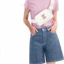 Birthday Gifts for 4 5 6 7 8 9 10 11 12 13 Year Old Girls,Gifts for Teens Kids Daughter Sister Her,Two Way Zipper Crossbody Bag Fanny Pack Belt Bag Cute Trendy Stuff - Cream,K