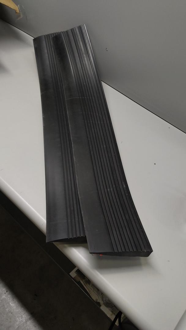 Threshold Ramps for Doorways Self-Adhesive Rubber Ramps for Door Threshold Rubber Door Threshold Ramp for Wheelchair Stroller Scooter Reducer Ramp (Black,Wide 6 x 35 x 1  in' Long) Pack of 2