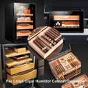 Woho Spanish Cedar Cigar Tray with Adjustable Divider & 6 Count Sheets, Cedar Cigar Tray for Large Cigar Humidor Cabinet/Tupperdor, Cedar Wood Tray for Cigar Storage/Organization/Aging (12"X7"X1.57")