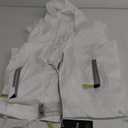 Mens Womens Unisex Flash Led Light Jacket Vest Trouser for Evening Festival Xmas Christmas Fancy Outdoor Party Costume, White, M