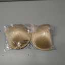 Deyllo Women's Push Up Bra Deep V Underwire Bra Full Coverage Lightly Padded Bras (32C, Nude)