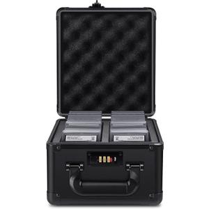 Maitys Graded Card Storage Box, Waterproof Sports Display Case Card Slab Carrying Case Graded Sports Trading Cards(2 Slot,9 x 10 x 7 inch)