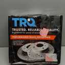 TRQ Rear Performance Brake Rotors Set Premium G-Coated Compatible with 2014-2022 Mazda 3 2019-2021 CX-3 2020-2022 CX-30