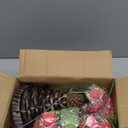 HyeFlora Artificial Fake Hanging Hibiscus Flower Baskets for Outdoor Decoration, Faux Silk Hibiscus Long Vines in Planter UV Resistant Realistic Flowers for Outside Porch Patio Home Decor, RedPink