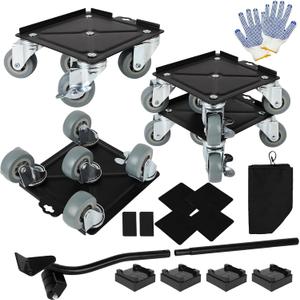Upgrade Large Furniture Dolly, Furniture Movers with 5 360 Rotation Wheels and Brake, Maximum Load 3306LBS, Furniture Moving Tools for Heavy Furniture Sofa Cabinet Refrigerator