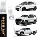 2 x Summit White(GAZ/WA8624) Car Paint Touch Up Pen for Chevy, 2-In-1 Color Accurate Touch Up Car Scratch Repair Paint Exact Match Chevy Series Premium Automotive Scratch Remover for Nicks & Chips Repair, 0.4 Fl Oz (EXP 10/23/29)