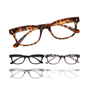 CCVOO Reading Glasses for Women/Men, Eyeglasses, Blue Light Readers for Women/Men, Computer Eye Glasses, Cheaters, Color: *C1 Mix, +4.0