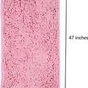 LanYunUmi Pink Rugs for Bathroom Slip-Resistant Shag Chenille Bath Rugs Mat Extra Soft and Absorbent Bath Rug for Shower Room Machine-Washable Fast Dry (Pink, 20"x47")