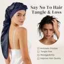 ZIMASILK 19 Momme Mulberry Silk Bonnet for Sleeping Women & Health Care, Double Layer Long Hair Wrap for Braids & Curls