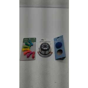 House Items - 1 Reusable Coffee Filter, 1ct Dryer Ball, 8ct Bag Clips - House Items - 1 Reusable Coffee Filter, 1ct Dryer Ball, 8ct Bag Clips -