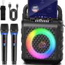 Karaoke Machine with Upgraded 6.5" Subwoofer, Portable Bluetooth 5.3 Karaoke Speaker with Instrumental Mode, PA System with Echo Adjustment, Support USB/TF Card/AUX/REC