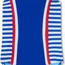 Speedo Girls Printed Sport Splice (16, Side Splice Mariner Stripe)