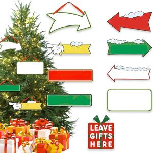 18 Playful Green Ornament for Christmas Tree, Whislism Village Theme Paper Christmas Decorations, Quirky Festive Xmas Gifts for All Ages