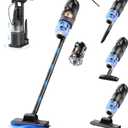 Corded Stick Vacuum Cleaner, 20Kpa Powerful Suction Stick Vacuum with 23Ft Cord, 6 in 1 Lightweight Vacuum Cleaner for Hard Floor Pet Hair, Black