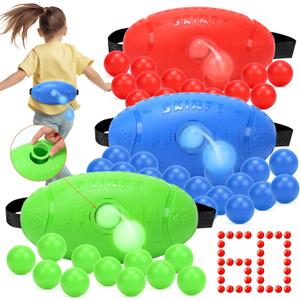 Skirfy Shaking Swing Balls Party Game,3 Pack Floor Game Party Favor Carnival Birthday Game for Kids Adult with 60 Balls, Outdoor Indoor Toys for Boys Girls, Easter Party Games Kids Toys (Red&blue&green)