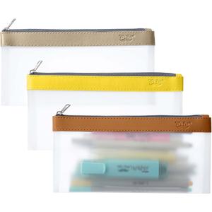 Mr. Pen- Clear Pencil Pouch, 3 Pack, Clear Pencil Case, Pencil Bags (Autumn)