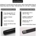 GeilSpace 3/4" 28" Heavy Duty Pre-Cut Grey Metal Pipe, Industrial Steel Fits Standard 3/4 Inch Threaded Pipes and Fittings - Vintage DIY Industrial Shelving (3/4" 28", Grey)