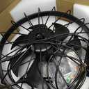 Depuley Outdoor Ceiling Fan with Light: 20 Inch Waterproof Gazebo Fans with Lights Outdoor Hanging - Plug in Remote App Control Caged Fans for Patios Pergola Porch Canopy - 6 Speed Black