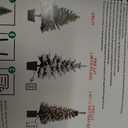 SHareconn 6ft Prelit Premium Artificial Hinged Classic Spruce Christmas Tree with Pre-lit 250 Warm White Lights, 900 Branch Tips and Foldable Stand, Perfect Choice for Xmas Decoration, 6 FT, Green