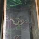 Framed 3Pcs Sage Green Japanese Forest Wall Art Ukiyoe Nature Mountain Canvas Poster Prints with Wood Frame Minimalist Zen Botanical Picture Painting for Living Room Bedroom Office Decor16x24Inch