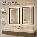36"x48" LED Bathroom Mirror with Lights, Backlit + Front Lit, Anti-Fog