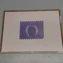 ZZLWBKGL Vintage Western Framed Wall Art Retro Lucky Horseshoe Canvas Wall Art Rustic West Pictures Decor Country Minimalist Denim Patch Art Prints for Living Room Bedroom