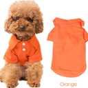 KINGMAS 4 Pieces Dog T-Shirt, Breathable Pet Shirts, Puppy Sweatshirt Dog Clothes Outfit Apparel Coats for Small Medium Dogs Cats (Blue, Green, Red, Orange) - Small