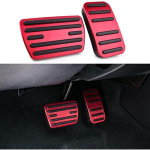 Thenice Anti-Slip Foot Pedals Aluminum Automatic Transmission Brake and Accelerator Pedal No Drilling Covers Compatible with Honda Civic CR-V Pilot Passport Insight Odyssey HR-V -Red