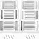 6 Pack Wall Vent Covers Interior Size 14 X 8 Inch, White Steel