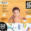 Hello Bello Premium Baby Diapers Size Newborn, 32 Count of Disposable, Extra-Absorbent, Hypoallergenic Baby Diapers with Snug and Comfort Fit, Sleepy Sloth