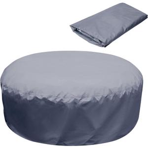 75×27.5 Inch Round Hot Tub Full Cover Cap Protector - Full Coverage Hot Tub Covers Replacement - Waterproof Portable Overall Spa Safety Protector for Outdoor Hot Tubs