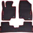 Car Floor Mats Custom Fit for Mazda 3 2014 2015 2016 2017 2018 Odorless Washable Heavy Duty Rubber (All Weather) Floor Liners Christmas Red