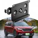 Front License Plate Bracket Compatible with Kia Carnival, K5, Seltos, Sorento, Sportage, Telluride 2020-2025, No Drill Grille License Plate Holder, Car Tag Frame, Bumper Relocator Adapter Kit