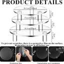 Lineshading 3 Pcs Round Acrylic Display Riser Clear Round Stands Clear Pedestal Riser Board for Cake Plant Dessert Jewelry Collectible Cupcake Figure Wedding Birthday Party Decor (8'',10'',12'')