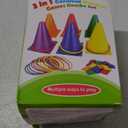 unanscre 31PCS 3 in 1 Carnival Outdoor Games Combo Set for Kids, Soft Plastic Cones Bean Bags Ring Toss Game, Gift for Birthday Party/Xmas