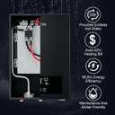 Electric Tankless Water Heater SIVUATEK 14kW, 240V - On-Demand Hot Water for Whole House - ETL Certified, Self Modulating - Compact Design for Easy Installation - for 2 Point of Use Hot Water