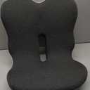 Seat Cushion, Office Chair Seat Cushions for Office Chair with L-Shaped Ergonomic Design, Memory Foam Chair Cushion for Long Sitting Office Worker(Black Gray)