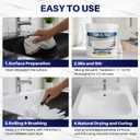 Tub and Tile Paint Refinishing Kit, 35oz Bathtub Paint Kit with Tools, White Tub Paint for Bathtub, Shower, Kitchen Countertop, Porcelain, Easy to Cover & Low Odor, 50-55sq.ft