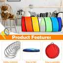 2 Pcs Giant 27.6 Inch Play Tunnel for Kids and Large Dogs Colorful Pop Up Crawl Tunnel Toy for Toddlers with Mesh Collapsible Game Tent Toy for Boy Girl Gift Summer Indoor Outdoor